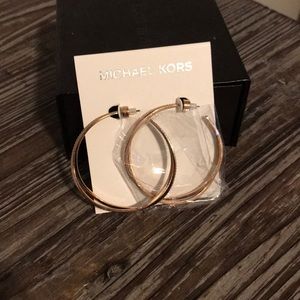 NWT rose gold MK earrings